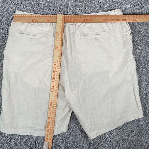 Tommy Bahama Linen Shorts Men’s XXL Beige Drawstring Beach Preppy Summer Golf - Picture 4 of 5